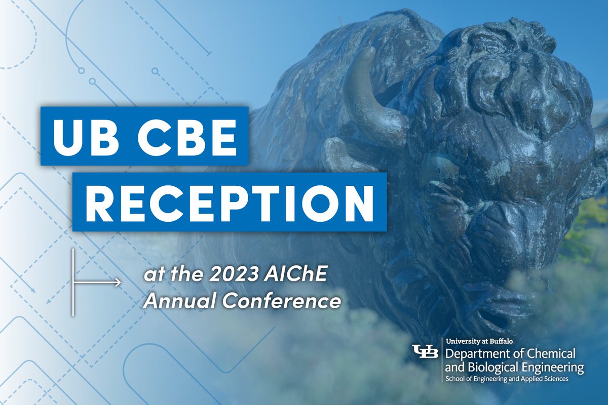 UB CBE invites you for drinks and desserts at the AIChE annual conference Monday, November 6 | 8-11 PM | Hyatt Regency Orlando Silver Springs Room I/II.  We look forward to seeing you soon!  #UBCBE #UBSEAS #UBuffalo