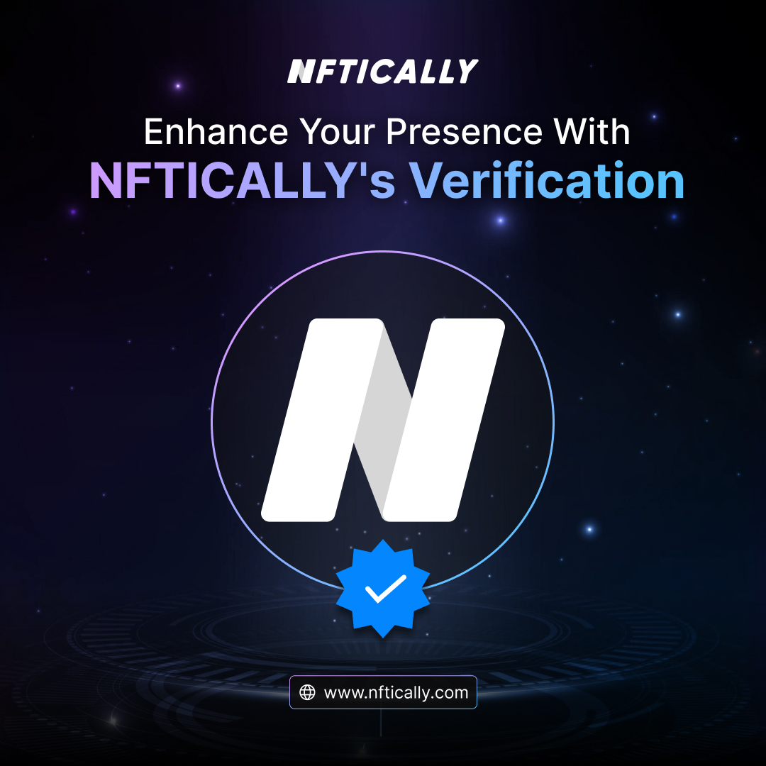 NFTICALLY (@nftically) on Twitter photo Boost your credibility in the #Metaverse by achieving NFTICALLY's coveted #verification.
To begin the #hasslefree verification process, send your #store and #collection details to support@nftically.com
#nftically #nfts #nftartist #nftcommunity #nftmarketplace Boost your credibility in the #Metaverse by achieving NFTICALLY's coveted #verification.
To begin the #hasslefree verification process, send your #store and #collection details to support@nftically.com
#nftically #nfts #nftartist #nftcommunity #nftmarketplace