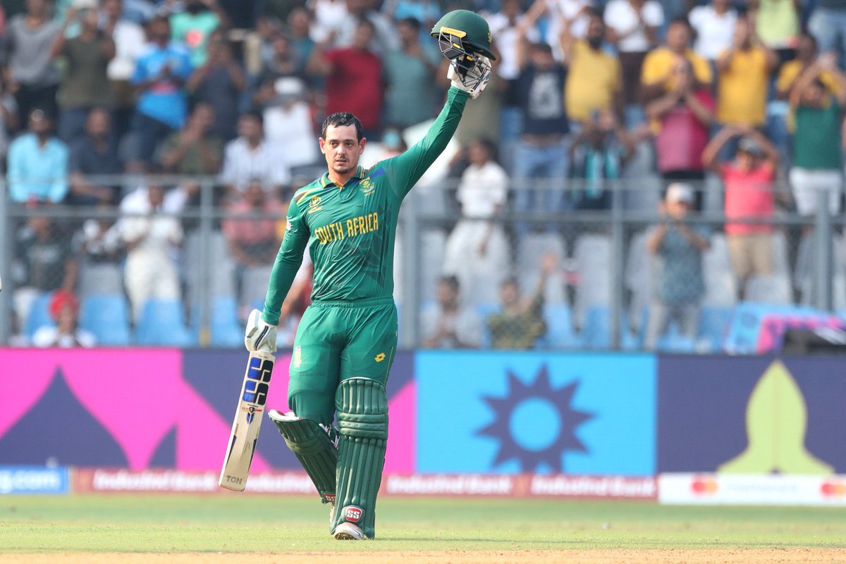 Quinton deKock departs after brilliant CENTURY!!

#NZvsSA #Dekock #SouthAfricaCricket #icccricketworldcup2023 #WorldCup2023india #SAvsNZ #NewZealand

 #NZvsSA