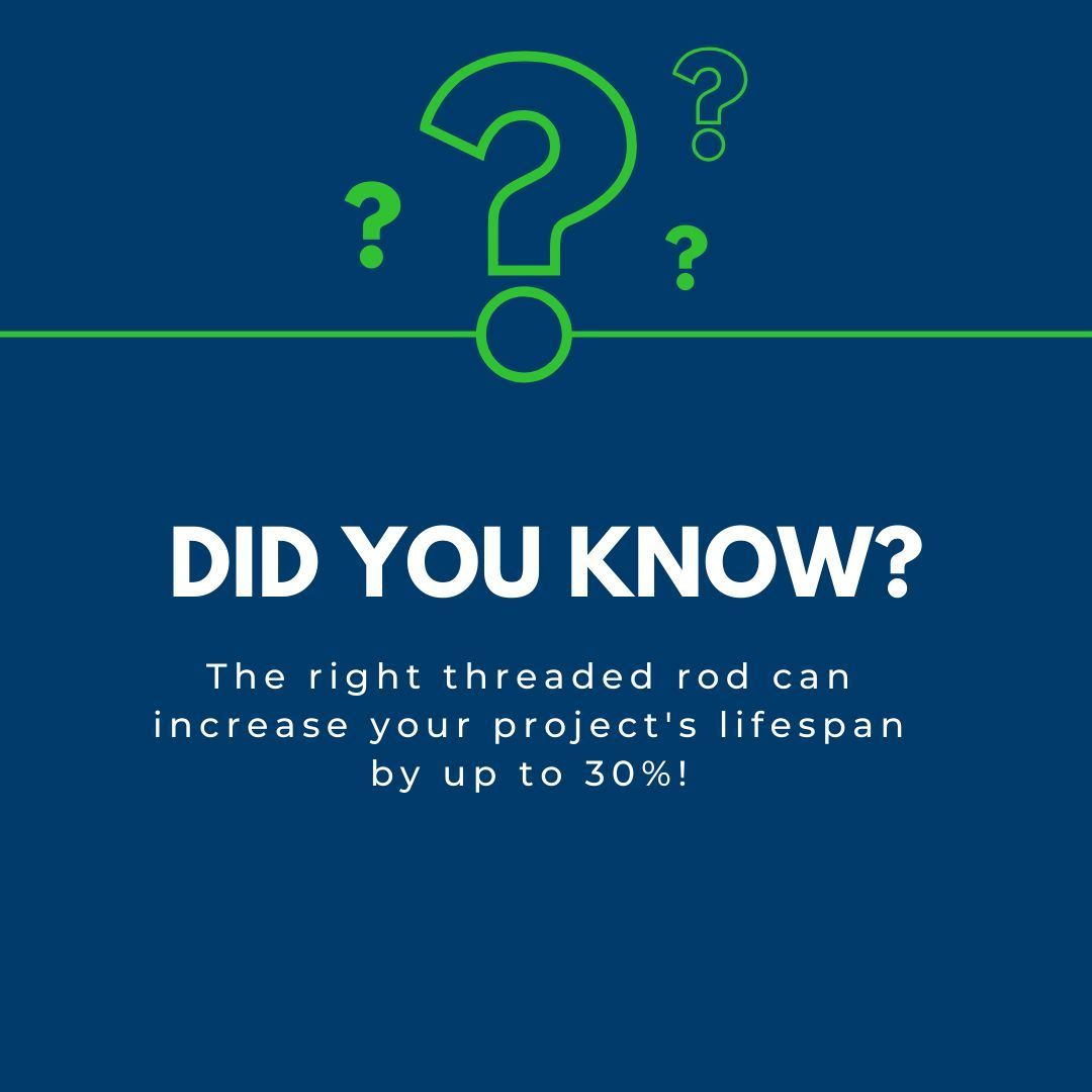 Did you know? 

The right threaded rod can increase your project's lifespan by up to 30%! 

buff.ly/46R5vqT 

#FunFact #ThreadedRod #FaboryUK