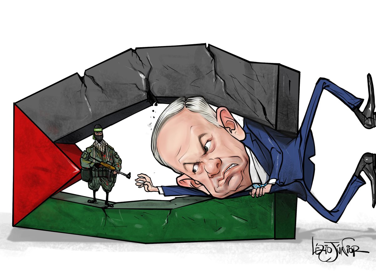 leziojunior's tweet photo. Internacional
'Não estamos dispostos a cessar-fogo', diz #Netanyahu sobre #guerra com #Hamas

Os ataques do #Hamas a Israel
#peace #Palestine #Israel #Gaza #editorialcartoon #newspaper #magazine #jornal #revista #editorialcartoon https://t.co/mpFT94kVBL