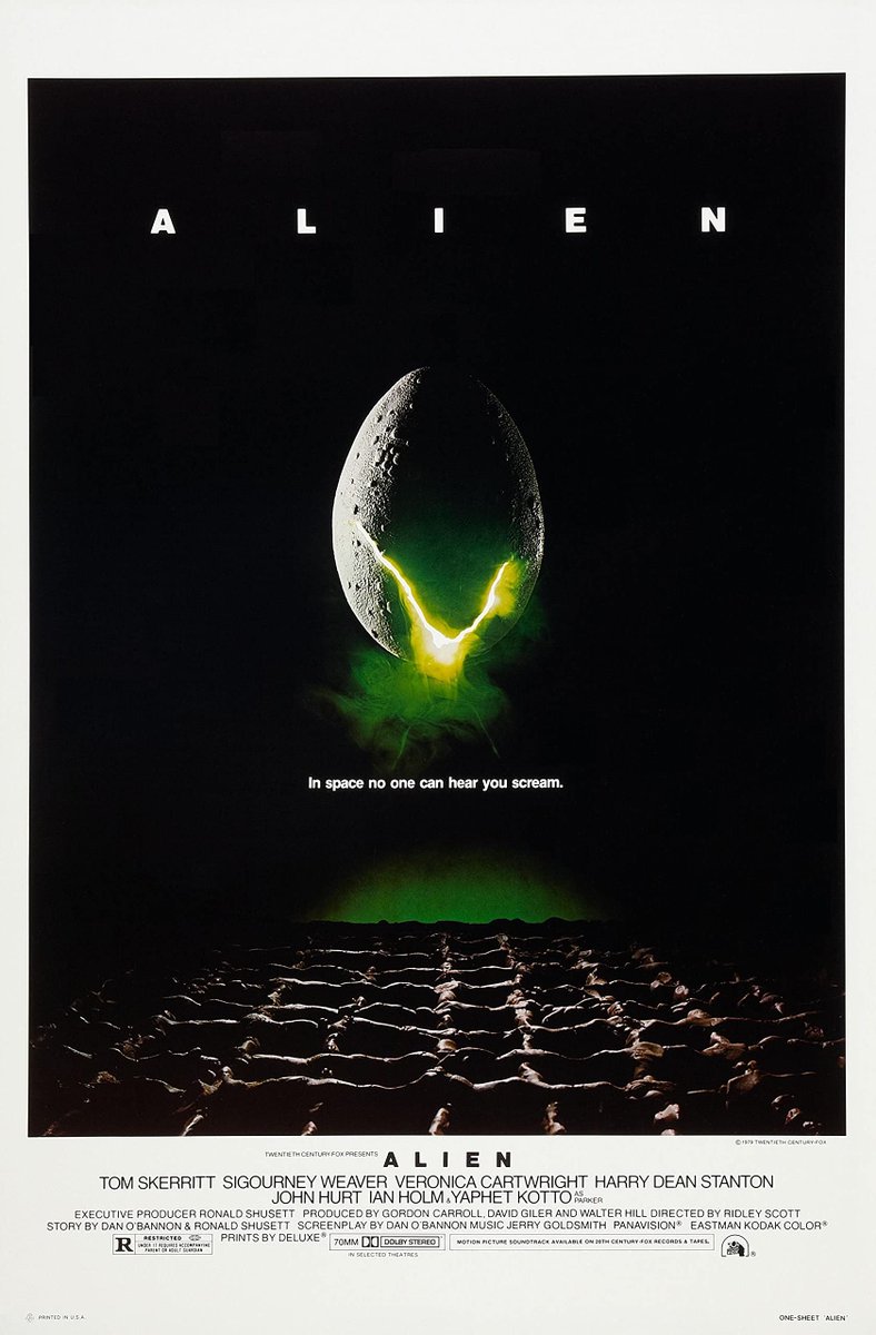 Did you know? 🚀 In 'Alien', the original plan was to showcase just six eerie eggs beneath the derelict ship. However, Ridley Scott had a grander vision in mind and insisted on adding many more. The more, the creepier! 🌌🥚👽 #HorrorTrivia #horror