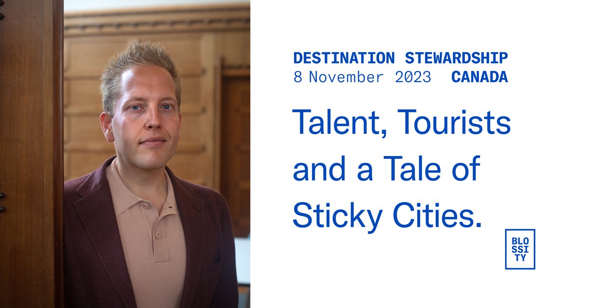 blossity's tweet photo. Next week our Director @JorickBeijer will be speaking on the new European landscape of talent retention, at the International Symposium on Destination Stewardship @DestinationCAN 🇨🇦

#stickycities #tourism #talentretention https://t.co/GvKiq0Qgt7