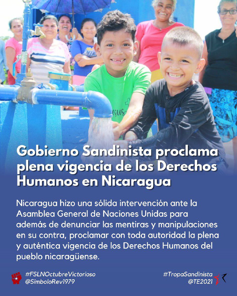 Nuestro buen Gobierno proclama plena vigencia de los Derechos Humanos en #Nicaragua #TropaSandinista #EnDefensaDelFSLN #FSLNOctubreVictorioso