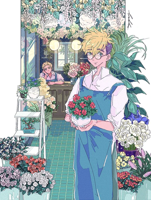ふたごのお花屋さん 現代AU / 台+刀