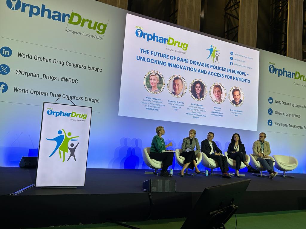 Second Panel with, among others, D'aria Jullowska, Scientific Coordinator of the European Joint Programme on #RareDiseases, and Avril Daly, President of @eurordis!

 #WODC @orphan_drugs @EJPRareDiseases 
 #uniamo #scicomm #orphandrugs