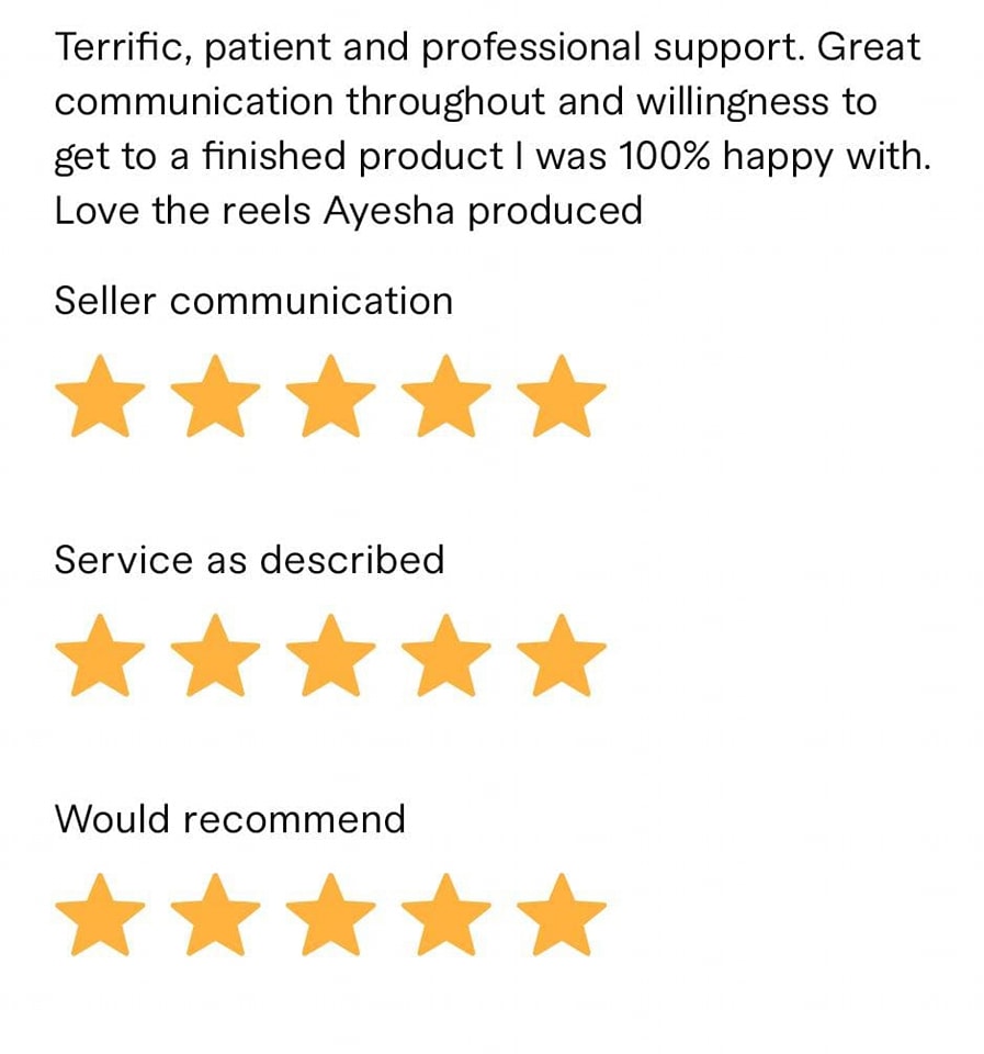 I'm dedicated to delivering the best results, and I'm so glad the client was 100% happy with the work I produced. Thank you for your trust and support!

#freelancing #clientsatisfaction #fiverrseller #provirsa #abidabasit #ummeayesha