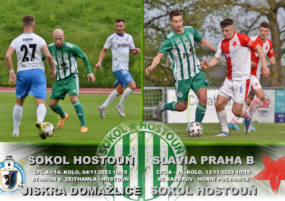 Půlmistr ČFL? Je to blízko! Hostouňští jdou do posledních dvou kol z prvního místa a náskokem 3 bodů na druhou rezervu <a href="/slaviaofficial/">SK Slavia Praha</a>. 💚🤍🦅 Právě s ní si to rozdáme v závěrečném kole v přímém souboji. ⚔️Hodně však může napovědět už nejbližší zápas s
<a href="/JiskraTj/">TJ Jiskra Domažlice</a> 💪