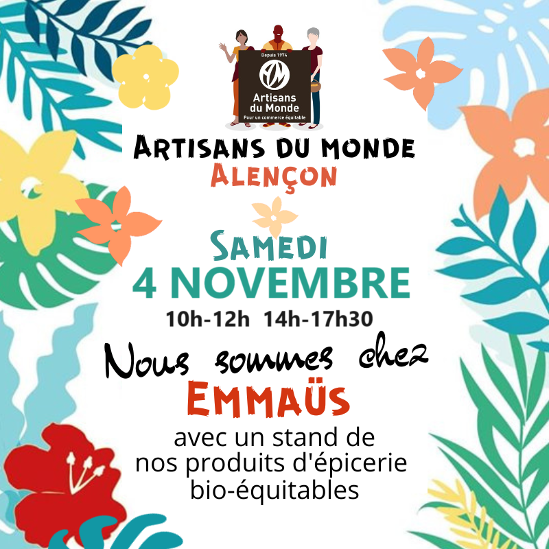 AdMAlencon's tweet photo. Nos produits d'épicerie bio-équitables chez Emmaüs Alençon 

    Du samedi 4 nov. 2023 à 10h00, au samedi 4 nov. 2023 à 17h30 https://t.co/V6tQTfFjWr
