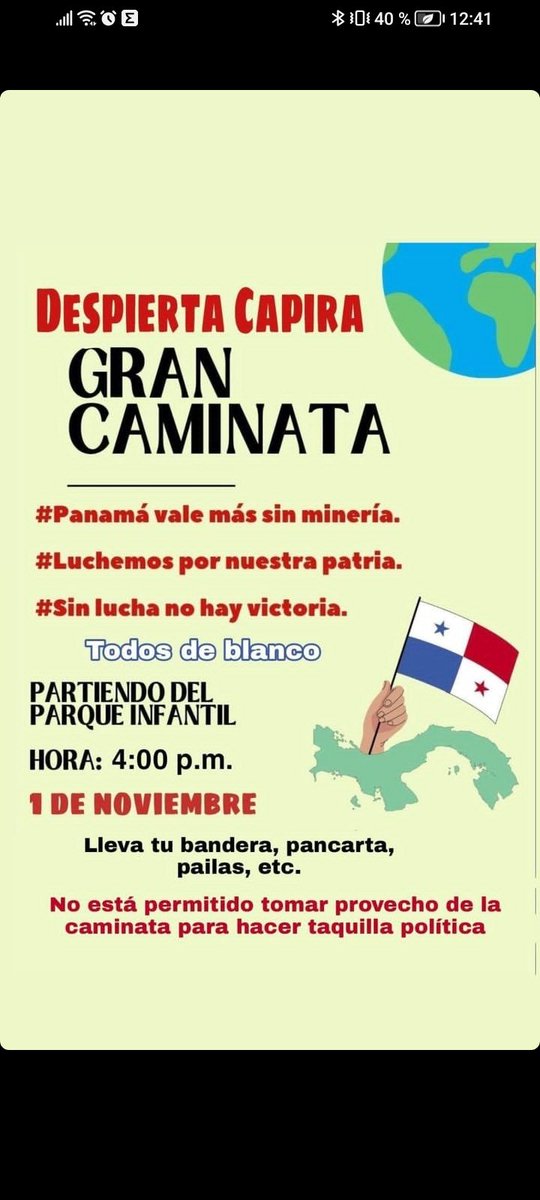 Las manifestaciones programadas para hoy en el West. 🔥🇵🇦