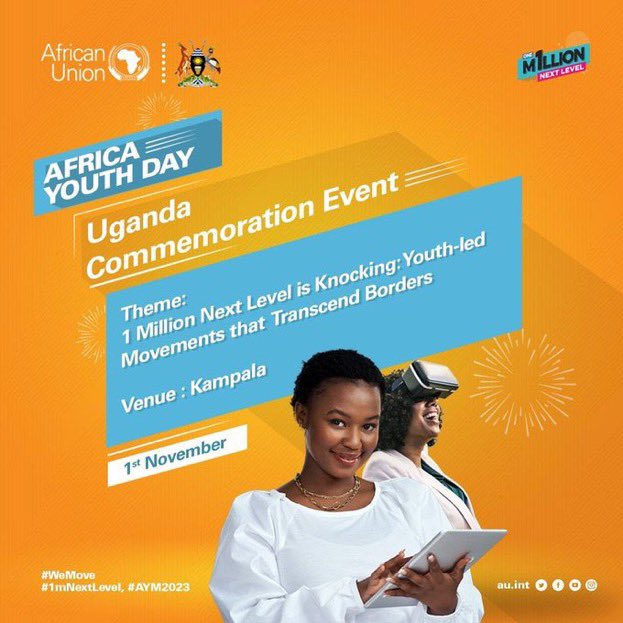 Together with <a href="/GovUganda/">Government of Uganda</a> &amp; <a href="/AUYouthProgram/">African Union Youth Program</a>, we at <a href="/EUinUG/">EU in Uganda</a> today celebrated #AfricaYouthMonth. 🎉 Youth Empowerment is central to 🇪🇺’s commitment to 🌍. Youth is every day &amp; every month!
#WeMove
#AYM2023
#ImNextLevel
<a href="/AUC_MoussaFaki/">Moussa Faki Mahamat</a> 
@AU_YouthEnvoy 
<a href="/HonSarahMateke/">Hon Sarah Mateke</a>
<a href="/Mglsd_UG/">Ministry of Gender, Labour and Social Development</a>