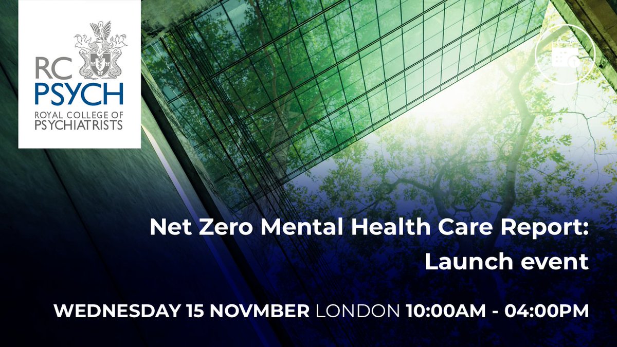 Greener NHS (@greenernhs) on Twitter photo 🗓️
15 November 2023
10:00am - 4:00pm
There is still time to sign up for <a href="/rcpsych/">Royal College of Psychiatrists</a>'s launch event for the new Net Zero Mental Health Care Report.
rcpsych.ac.uk/events/confere…
#GreenerNHS 🗓️
15 November 2023
10:00am - 4:00pm
There is still time to sign up for <a href="/rcpsych/">Royal College of Psychiatrists</a>'s launch event for the new Net Zero Mental Health Care Report.
rcpsych.ac.uk/events/confere…
#GreenerNHS