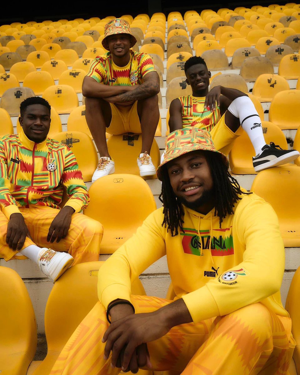 Adom1063fm's tweet image. 📸PUMA launch ftblCulture Fanwear Collection for the Ghana Black Stars 🇬🇭

Below are the prices according to PUMA.com: 

👕: Track Jacket = Ghs 1,219
👕: Hoodie  = Ghs 1,079
👕: Culture jersey = Ghs 719
👕: Sleeveless  = Ghs 649

#Adom1063FM
#Adomsports