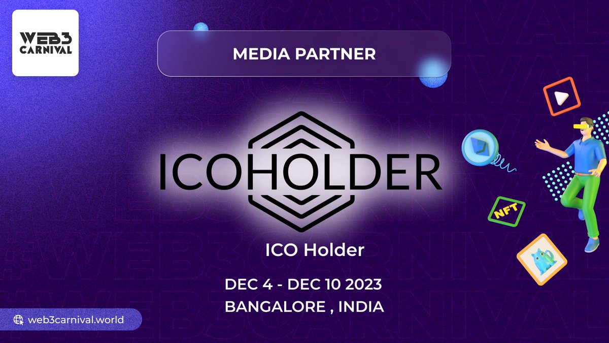 web3carnival's tweet photo. 🎉Big News! We're thrilled to announce @icoholder  as a Media Partner for the Web3 Carnival, 7 Days 7 Conferences!🪧

📷Stay tuned for exciting updates as we gear up for a revolutionary Web3 experience!✨

Book your tickets now: https://t.co/GNinuebADn

#Web3Carnival #ICOHOLDER #web3 #w3c #crypto #web3event #Blockchain 🚀