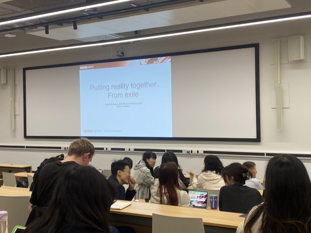 Phoebehuzij's tweet photo. 📍Day 3 of #IJW23: 
An amazing presentation and speech by @BBCNews Andrei Goryanov on 
Putting reality together from exile, with a focus on Russian media https://t.co/Plg4yA5nsn
