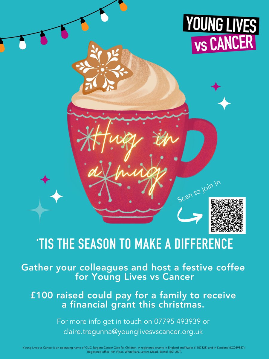 ClaireTYLvC's tweet photo. Join us for a heartwarming Hug in a Mug event! Let's come together over coffee &amp; make a difference for @YLvsCancer

Your sip can make you the hero children &amp; young people with cancer need RIGHT NOW! Let's get our hugs on!  #HugInAMug #WorcestershireHour https://t.co/oymxXdNRhy https://t.co/p5lMH6taVv