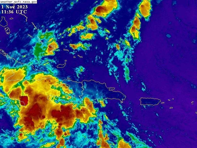 INDOMET_RDO's tweet photo. (1/4).
Saludos. 
Hoy miércoles, el disturbio meteorológico se ubicará al suroeste de la isla sobre aguas del mar Caribe y la aproximación de una vaguada de niveles medios mantendrá inestable y húmedo el ambiente meteorológico en gran parte del país, lo que significa, https://t.co/pPmvDFbJH8