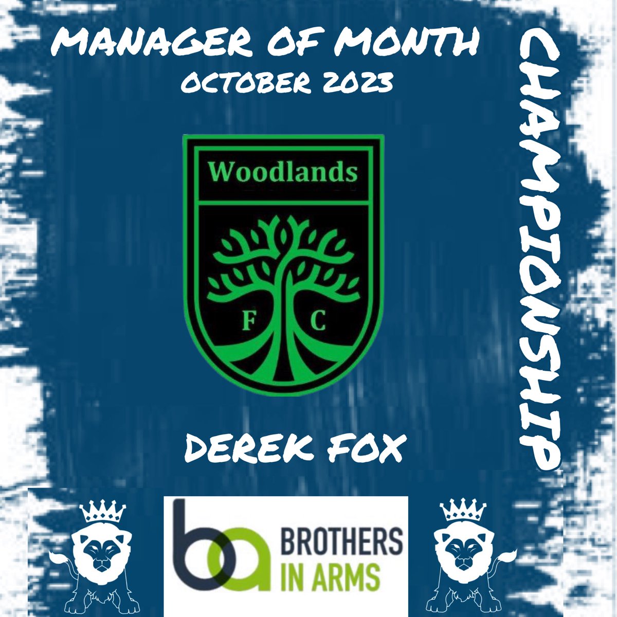 GDSFC2008's tweet photo. Congratulations to Derek Fox at Woodlands AFC on winning @OnlySportLTD1 Championship @BIAtogether Manager of Month for October.   

Brilliant October unbeaten and picking up 7points along the way 

Well done Foxy 👏👏👏👏

@ScotAmFA @scottish_aff @WoodlandsFC3 https://t.co/aBWSEJyjoa