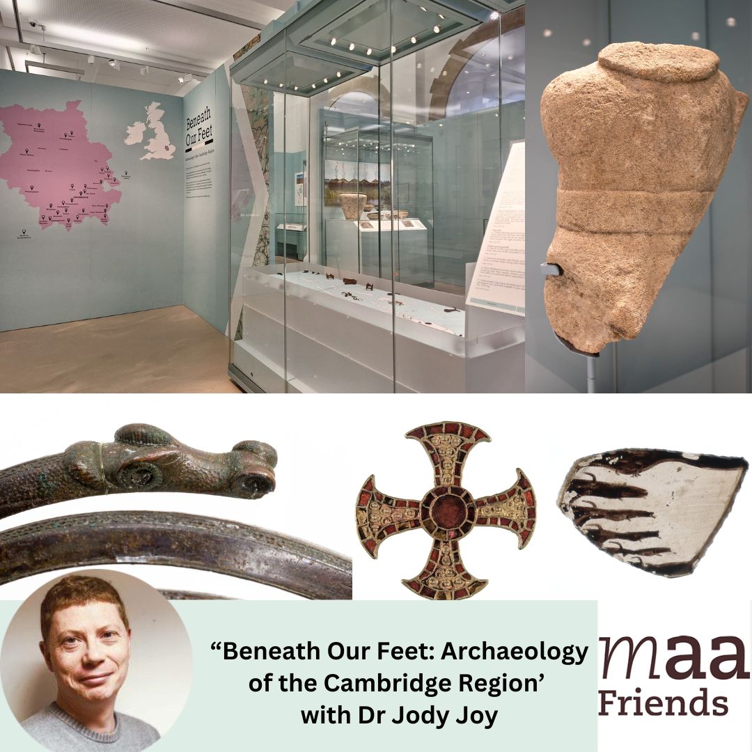 @MAACambridge’s Friends' next talk is by Dr Jody Joy, the curator behind #MAABeneathOurFeet on 14 Nov @EmmaCambridge, 5:30pm! This is a Friends only event, so join to book a place: maa.cam.ac.uk/support-us/bec… Discounts are available for @Cambridge_Uni students.