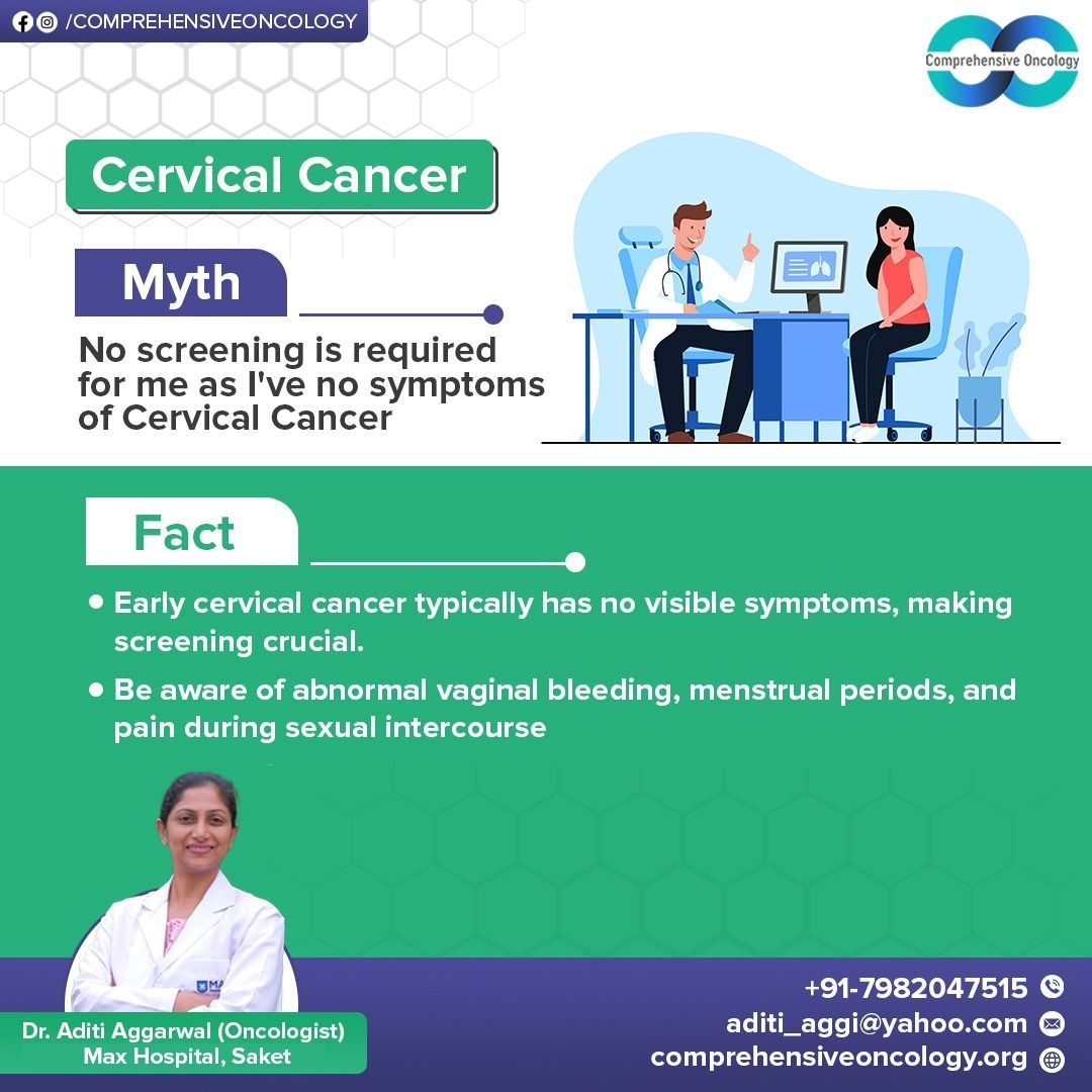 CompOncology's tweet photo. 🔍 Myth vs. Fact: Cervical Cancer Edition 🩺

Let's bust these myths and spread awareness for cervical cancer prevention. 💪💕 

#MythsVsFacts #GetScreened #cervicalcancerawareness #cervicalcancer #womenhealth #womencancer #fightcancer #oncologists #oncology #radiation https://t.co/ucO51NGlx1