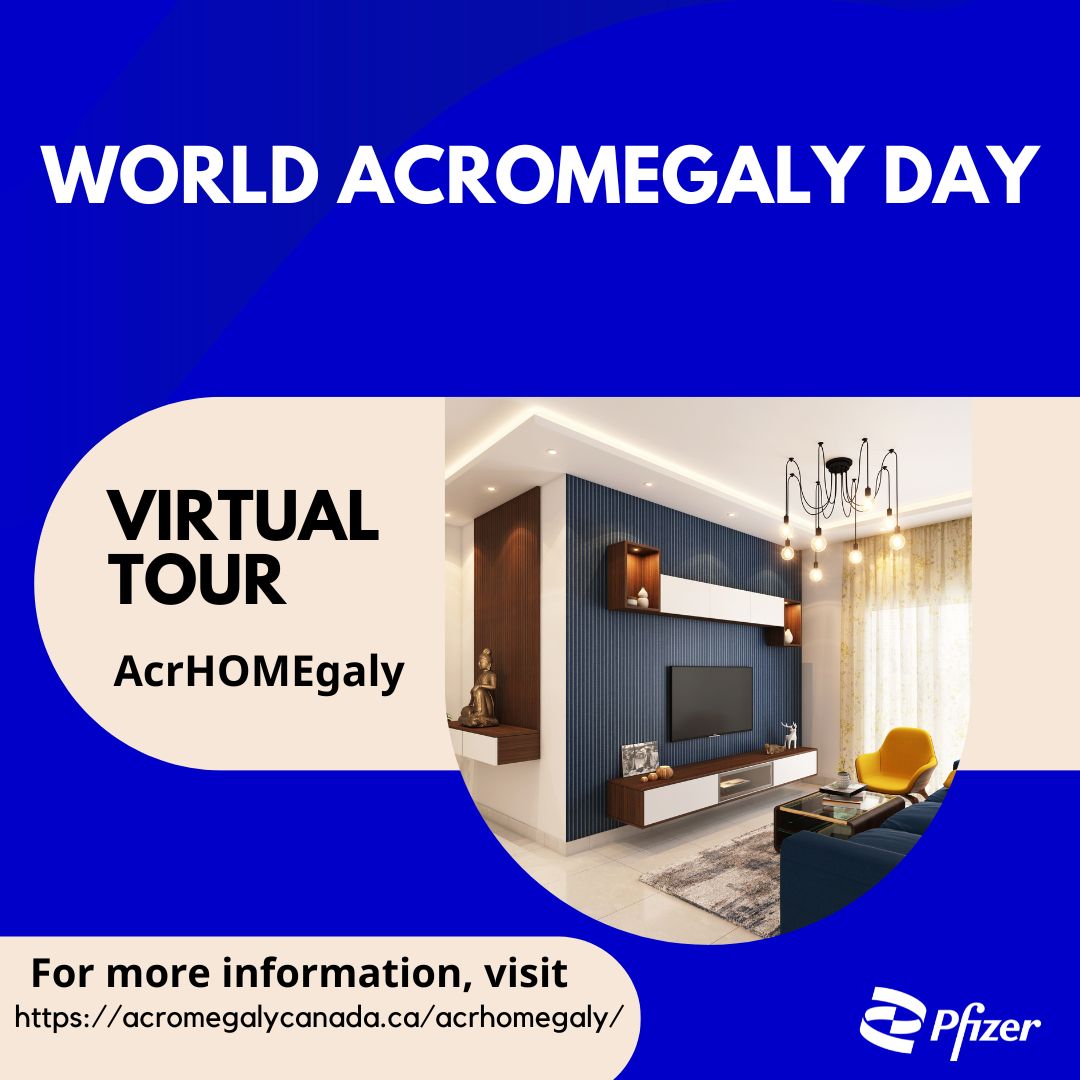 Pfizer Canada (@pfizerca) on Twitter photo Today is #AcromegalyAwarenessDay. Pfizer is proud to support <a href="/AcromegalyCAN/">AcromegalyCanada</a> on its interactive, online resource that walks visitors through daily life with acromegaly. For more information: on.pfizer.com/3So6M4E.
#RareDisease #WorldAcromegalyDay Today is #AcromegalyAwarenessDay. Pfizer is proud to support <a href="/AcromegalyCAN/">AcromegalyCanada</a> on its interactive, online resource that walks visitors through daily life with acromegaly. For more information: on.pfizer.com/3So6M4E.
#RareDisease #WorldAcromegalyDay