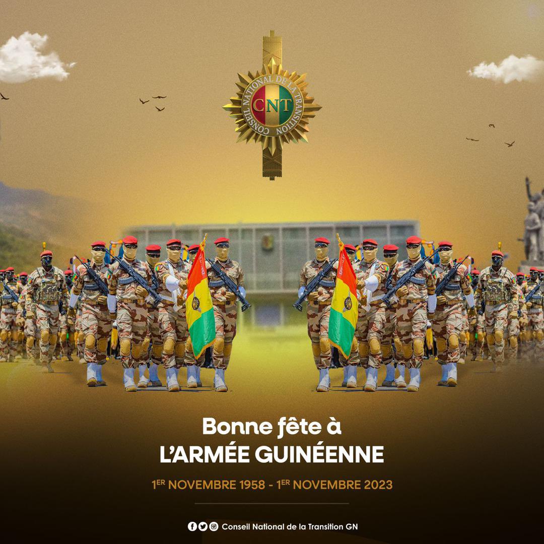 S'engager à servir 𝐥𝐞 𝐝𝐫𝐚𝐩𝐞𝐚𝐮 𝐧𝐚𝐭𝐢𝐨𝐧𝐚𝐥 𝐚𝐮 𝐩𝐞́𝐫𝐢𝐥 𝐝𝐞 𝐬𝐚 𝐯𝐢𝐞, est une expression véritable de l'amour pour la Patrie. D'où toute 𝐦𝐨𝐧 𝐚𝐝𝐦𝐢𝐫𝐚𝐭𝐢𝐨𝐧 𝐩𝐨𝐮𝐫 𝐥𝐚 𝐯𝐚𝐢𝐥𝐥𝐚𝐧𝐭𝐞 𝐚𝐫𝐦𝐞́𝐞 𝐠𝐮𝐢𝐧𝐞́𝐞𝐧𝐧𝐞. 

 #CNTGN #ArméeGuinéenne