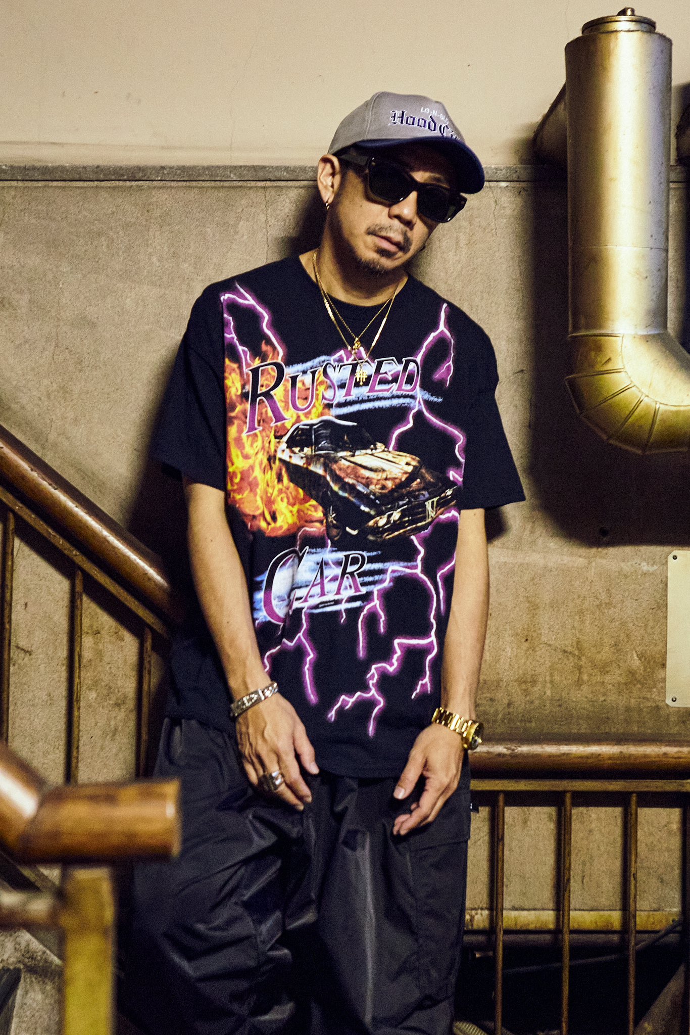 The BONEZ Damaged skate Tシャツ XLサイズ - ミュージシャン The BONEZ Damaged skate Tシャツ XLサイズ - ミュージシャン