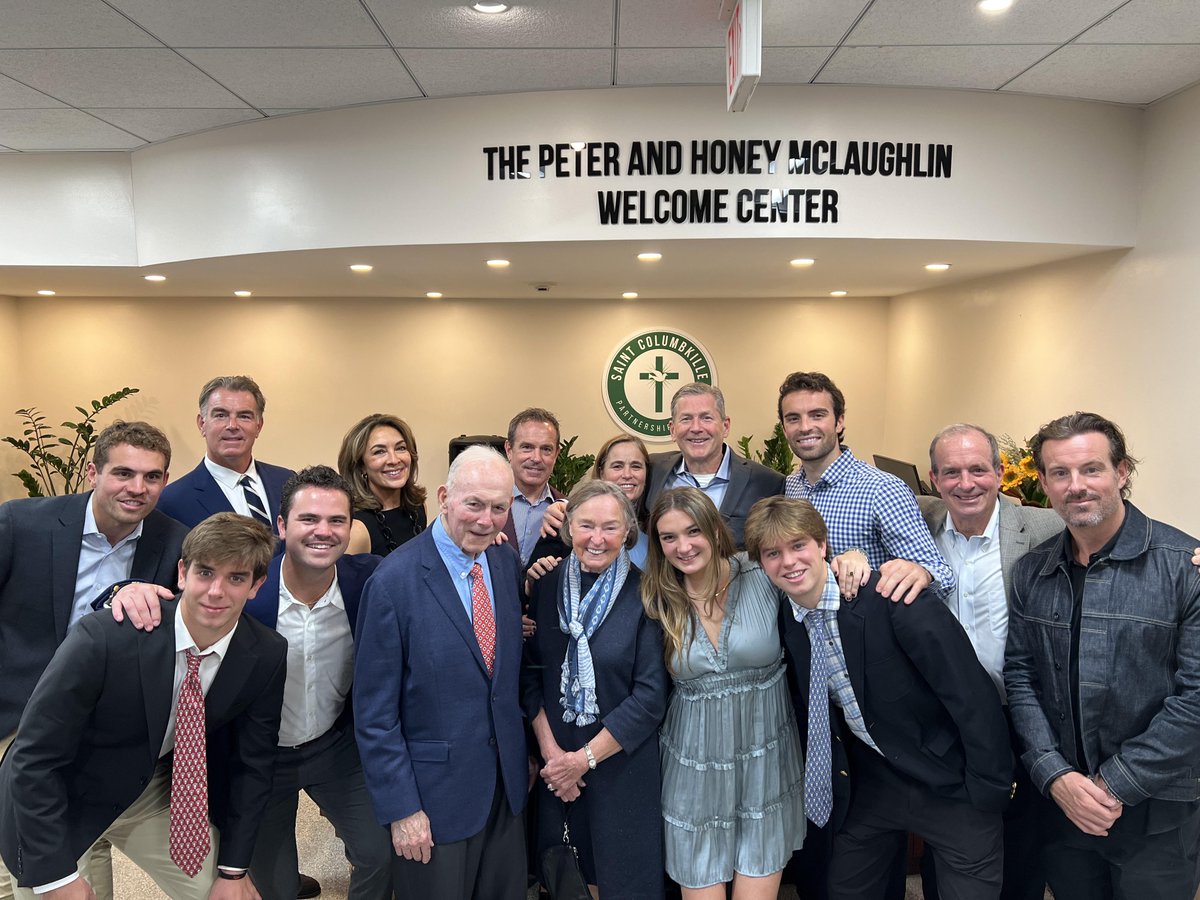 saintcols's tweet photo. The new lobby was dedicated at an event Friday, October 27 to honor Peter &amp; Honey McLaughlin. https://t.co/qk4uNRlaz5 https://t.co/q4jO4dzDpP