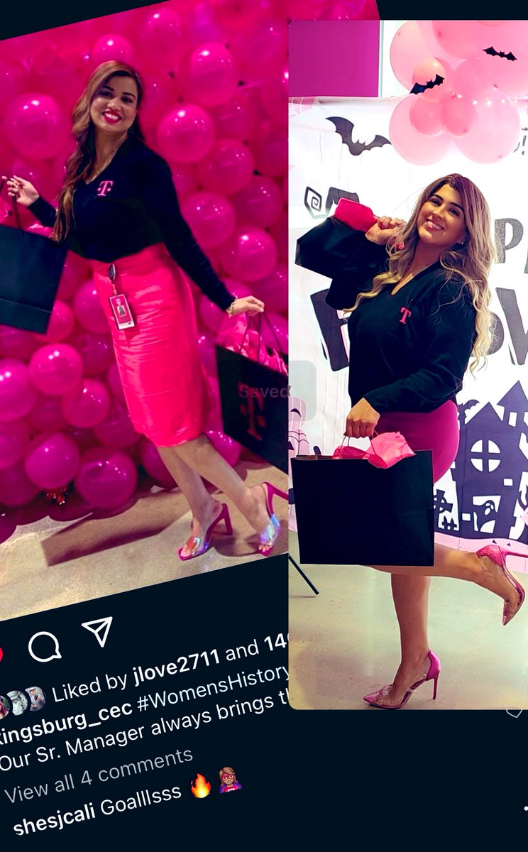thatsJcali's tweet photo. First pic was posted on @kingsburg_cec IG on March 14, I commented “GOALS” fast forward to #halloween I decided to be her! @SeHaR08 #TeamMagenta that’s how inspiring she is. Kids want to be superheroes for Halloween &amp; I want to be mine! #girlpower #StrongerTogether #tmobile https://t.co/5xEzQqlyku
