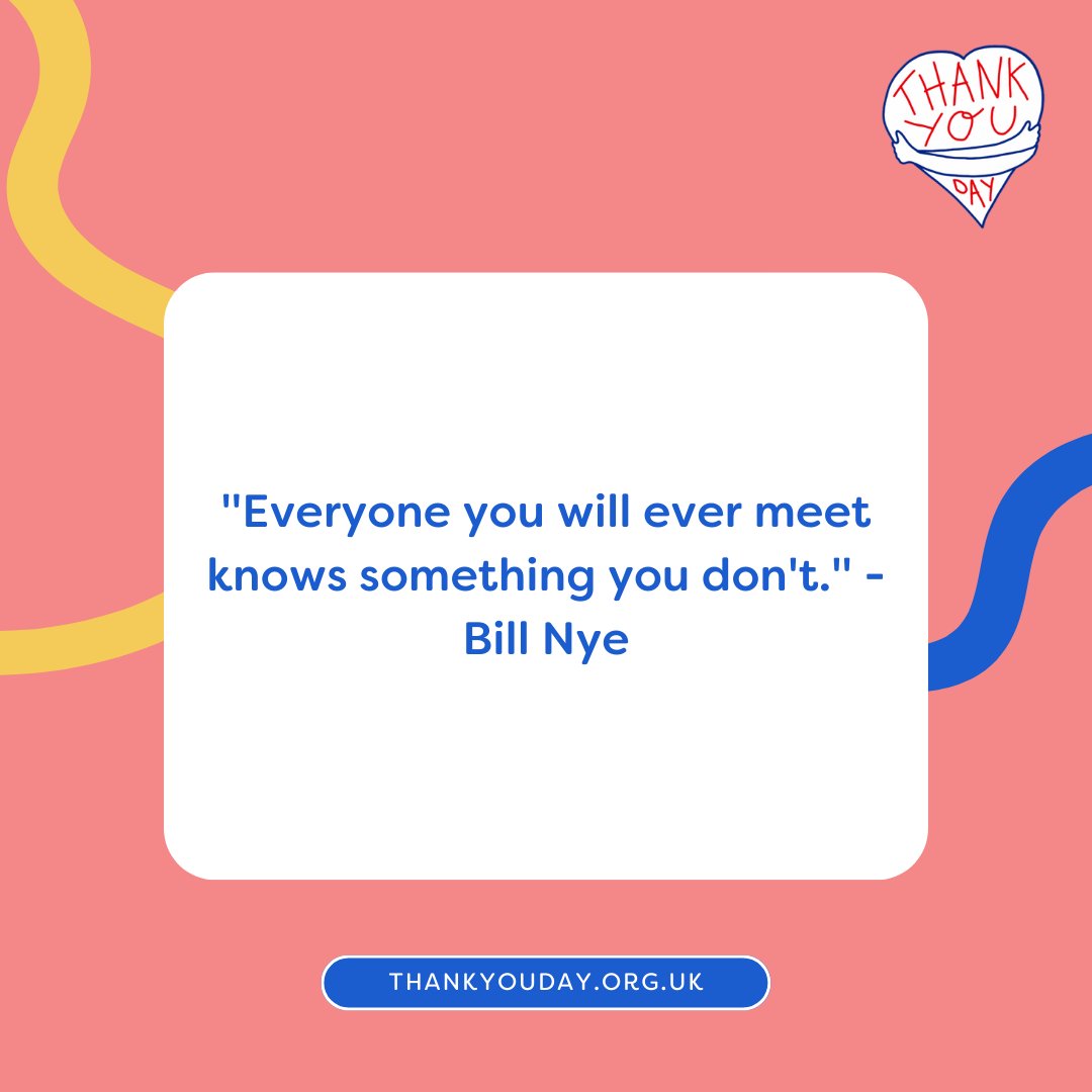 'Everyone you will ever meet knows something you don't.' - Bill Nye There are many reasons to reach out of your comfort zone and meet someone new - sharing knowledge is just one of many! Break free from your comfort zone and meet someone NEW today! 🤝