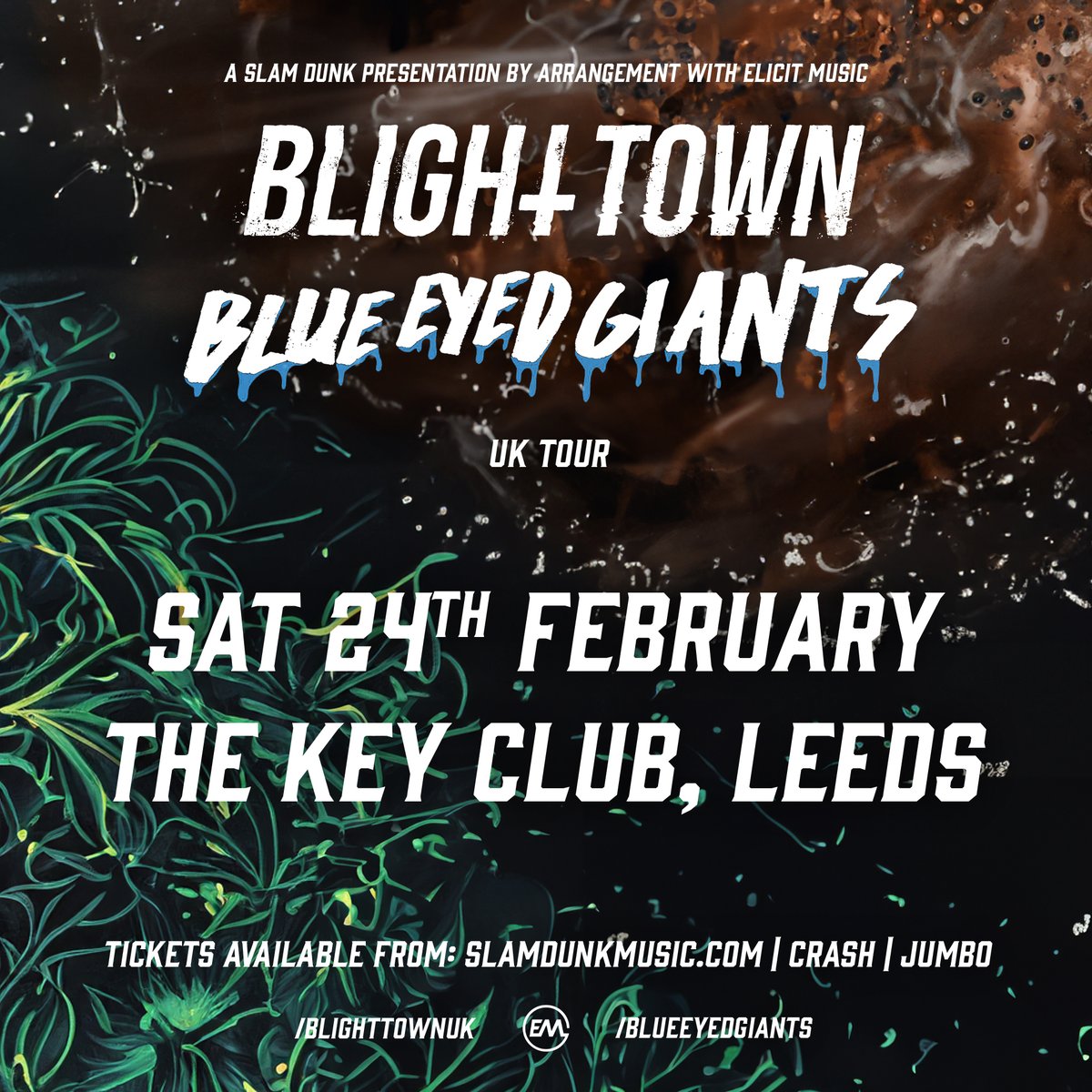 Just announced! <a href="/BlightTownUK/">Blight Town</a> and <a href="/blueeyedgiants_/">Blue Eyed Giants</a>  are heading out on tour together 👇 hitting <a href="/thekeyclubleeds/">The Key Club</a> on Saturday 24th February

Tickets are on sale now from slamdunkmusic.seetickets.com/event/blight-t…
