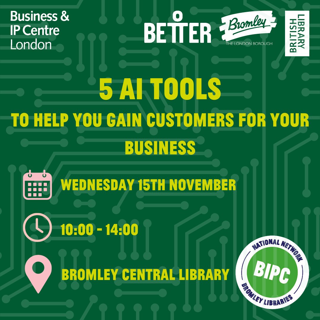 StartUp_Bromley's tweet photo. Next Event
Start Up Bromley welcomes Dean Williams of @EX_Visions for an an interactive AI marketing workshop for existing and growing businesses - learn new ways to use AI in the development of your business!

Register now:
https://t.co/R0nxWAKuNR https://t.co/Lvb7B1DvGo