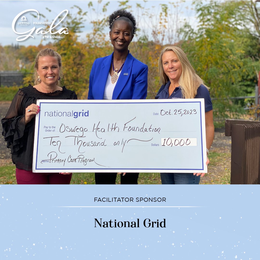 The 4thAnnual Oswego Health Foundation Gala will certainly be a “A Heart Warming Night of Elegance and Inspiration” thanks to sponsors such as @nationalgrid! Thank you for your continued support of local healthcare. #supportinglocalhealthcare #isupportoswegohealth