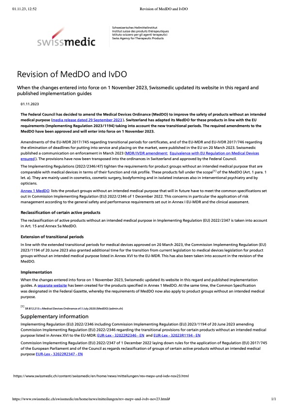 taoexcellence's tweet photo. 📣 News for the #MedicalDevicesIndustry in #Switzerland! 🇨🇭
Update on the #MedDO and #IvDO!
Switzerland has implemented significant regulatory changes to harmonize its Ordinances with the European Union. 1/6
https://t.co/ivAX1E9Mip https://t.co/86fgIDTx8S