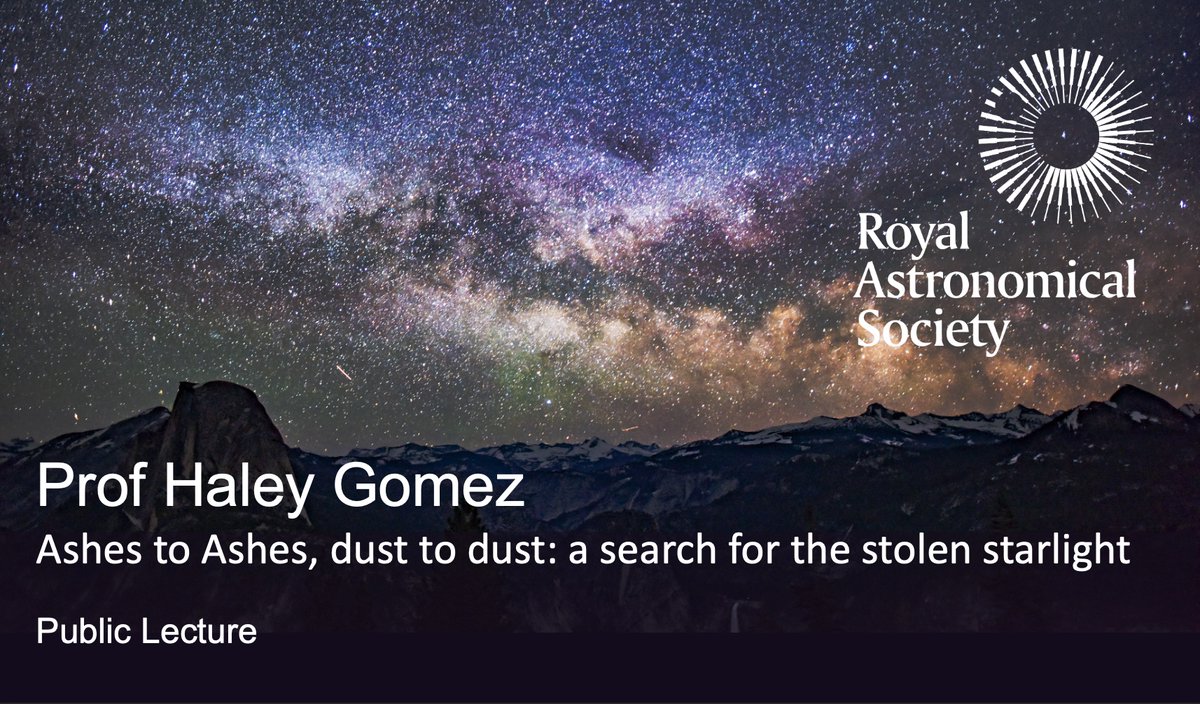 RoyalAstroSoc's tweet photo. "Exploding stars can be efficient dust factories and could even be responsible for the very first cosmic dust in the universe."
Register for Hayley Gomez @astrofairy's #PublicLecture on 21 November 2023, at 1pm and 6pm. Online only.  https://t.co/ivkMK1qpdA https://t.co/LbrSjyEHAl