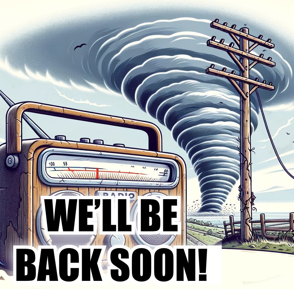 passionradio's tweet photo. Sorry for the outage on DAB and online this morning. A telegraph pole that's been bravely holding our fibre connectivity is finally getting retirement and being replaced with a new one that won't buckle under the gusts of Storm Ciarán. We'll be back shortly! https://t.co/P3PE45WwHV