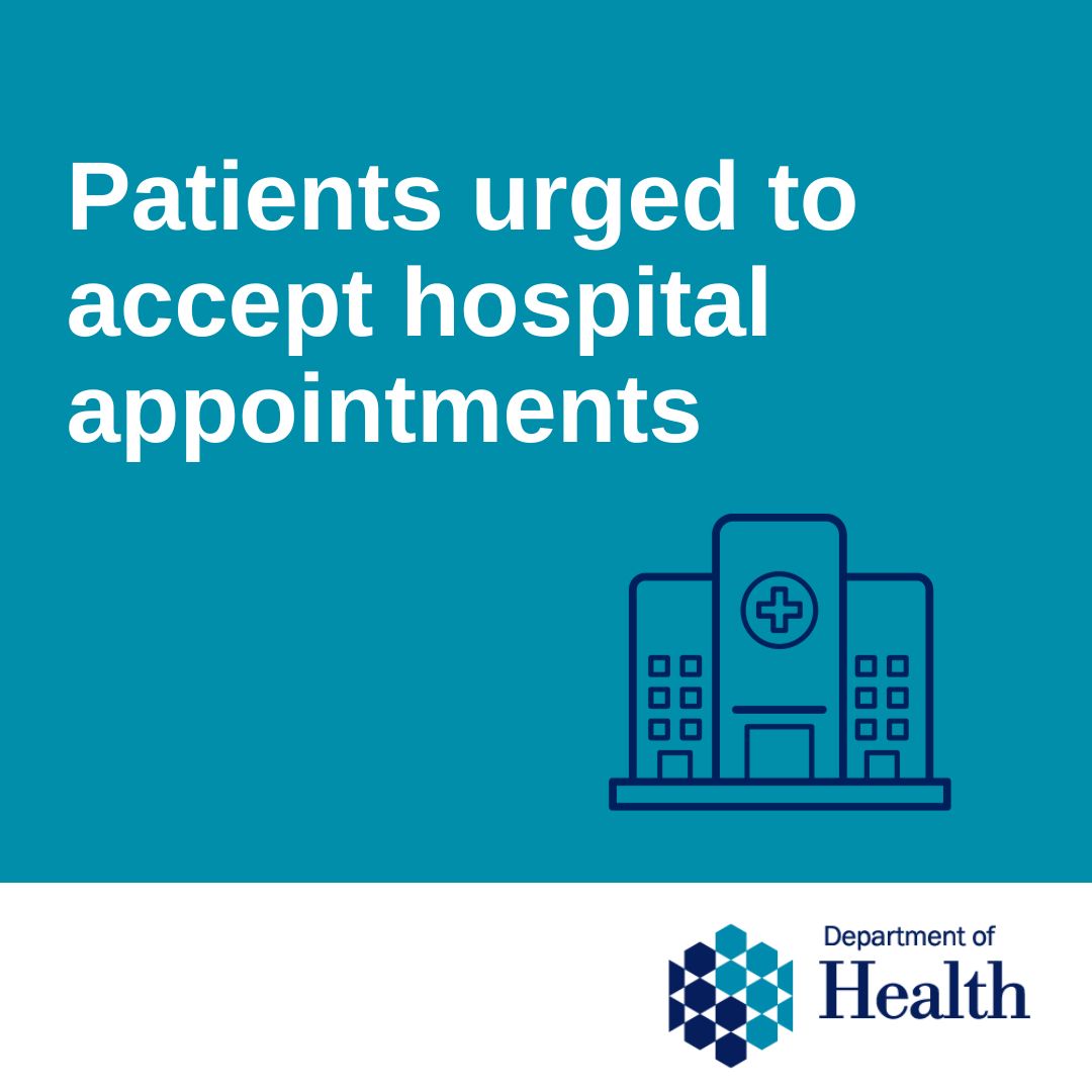 healthdpt's tweet photo. ‼️The Department is urging patients on waiting lists across NI to accept appts for treatment at any hospital, even if this is not the one closest to you.

From 2018, five regional elective care centres have been set up with four more announced in 2022.

👉https://t.co/dLFMcbHrqp https://t.co/LUneONP0rt