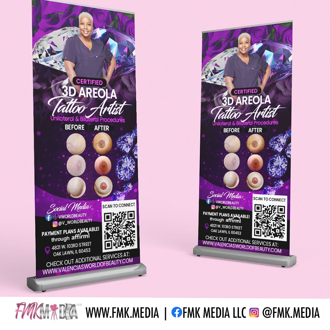 fmkmedia's tweet image. Retractable Banner Design &amp;amp; Print for Dominque CEO of Valencia's World of Beauty. Absolutely adore and loveeeeee this banner. Thank you Dominique! 

For serious inquiries please email: felice@fmk.media and be payment ready! 
We take Afterpay! 
#retractablebanner #popupdesign
