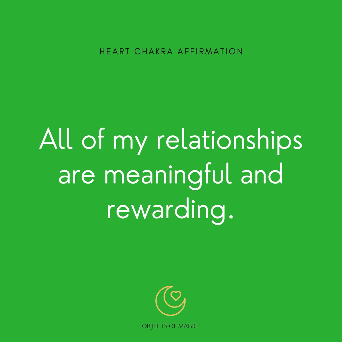 objectsofmagic's tweet photo. Embrace the power of the heart chakra with this affirmation. Let love and compassion flow freely, nurturing the connections that enrich your life. 💚✨ #HeartChakraAffirmation #LoveAndConnection #MeaningfulRelationships https://t.co/0Wzu7t6cyv