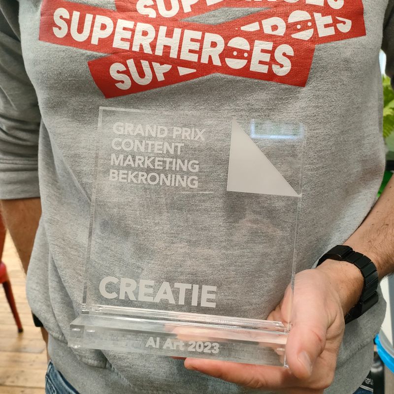 We won a Grand Prix Content Marketing 2023 award 🏆

The jury was impressed by our outstanding work in the "AI Art" category with our 'Zone Out Zone' campaign for #Stimorol Benelux.  

👀 The award winning campaign👇
hellosuperheroes.com/the_news/zonin…

#Innovation #AI #Advertising #GPCM23