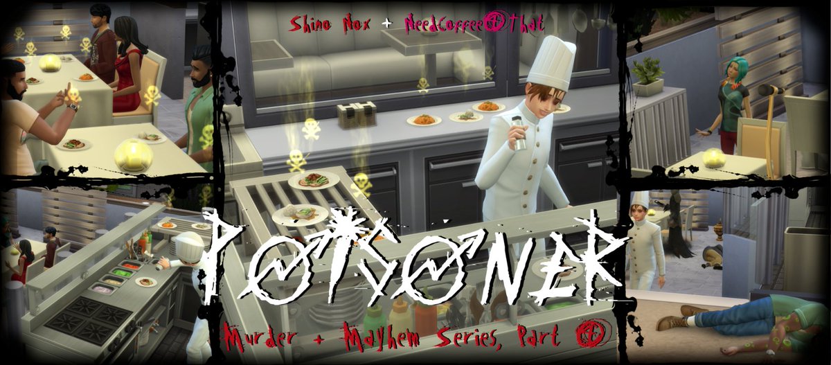 ShinoTypeError's tweet photo. Get rid of nosy neighbors, house guests that won't leave, or your Sim's in-laws in the deadly way by inviting them over for a toxic meal.  ;)  

Murder &amp; Mayhem part 4: Poisoner is out now for patrons! Public Nov 13th.

Download: https://t.co/DpnrJuISeH or https://t.co/pDtW0Kby1y https://t.co/SoxPBbpCG1