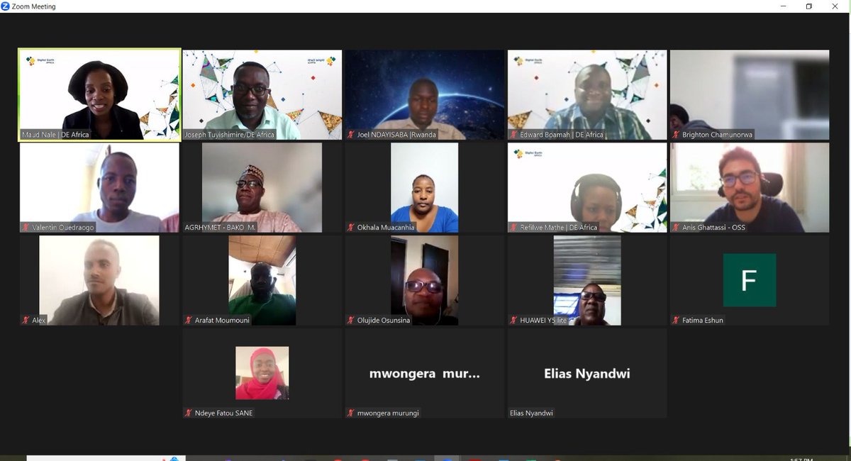 During today's live session,  Our Technical Manager, Edward Boamah, discussed on NDVI Climatology and NDVI Anomaly.  

The session was also a great opportunity to connect with our implementing partners &amp; user community