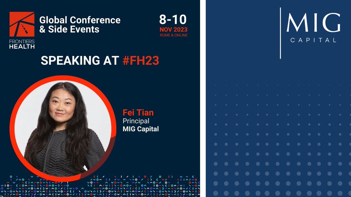 MIG CAPITAL AG (@mig__ag) on Twitter photo Meet us at <a href="/FrontiersHealth/">Frontiers Health</a> 2023, Nov 8-10 in Rome & Online. MIG Capital Principal Dr. Fei Tian will join the “Creating tangible value in digital health” panel, sharing valuable insights. Mark your calendars for this healthcare innovation event! Meet us at <a href="/FrontiersHealth/">Frontiers Health</a> 2023, Nov 8-10 in Rome & Online. MIG Capital Principal Dr. Fei Tian will join the “Creating tangible value in digital health” panel, sharing valuable insights. Mark your calendars for this healthcare innovation event!