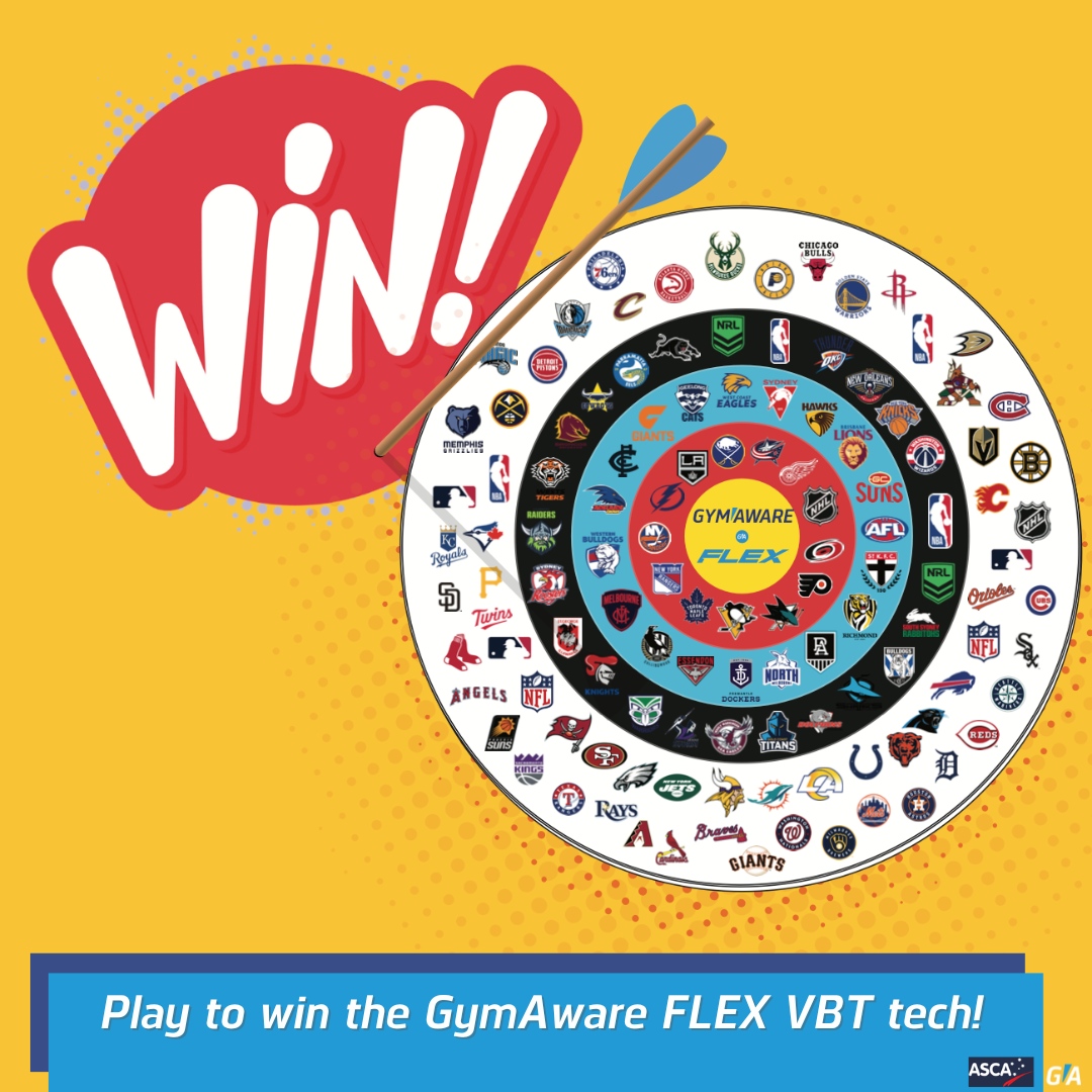 GymAware's tweet image. Ready to score big and maybe win a free FLEX unit?👀 All you need to do is channel your inner dart champion! 🎯 We&apos;re bringing some really fun games to the ASCA conference, and our dart game is an absolute crowd-pleaser.😍

Say hi to the #GymAware team at Booth #24 | Nov 2-4 💪