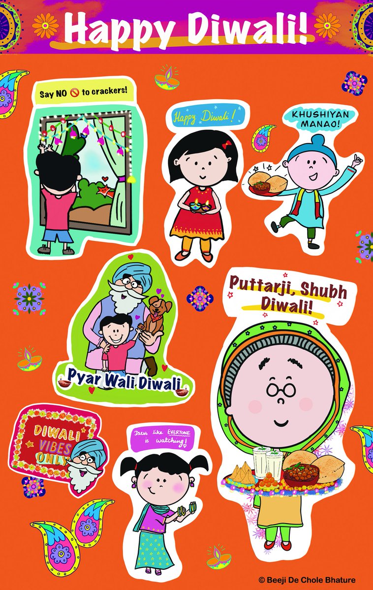 #Puttarji, some #Stickers are not family friendly 🫣
But Beeji is launching her second Diwali Stickers soon (of course, family friendly)
Keep ordering, and look out for our season-special stickers 🤗
#JiondeRavo, 
Beeji

#happydiwali
#festive 
#festivemood
#cholebhature…