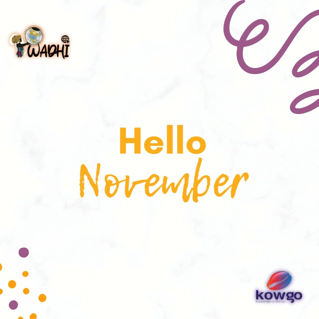 Wishing you an awesome November 🎉

#wadhikowgo #womenintech #womenintrade #womeninbusiness #womenempoweringwomen #mondaymotivation