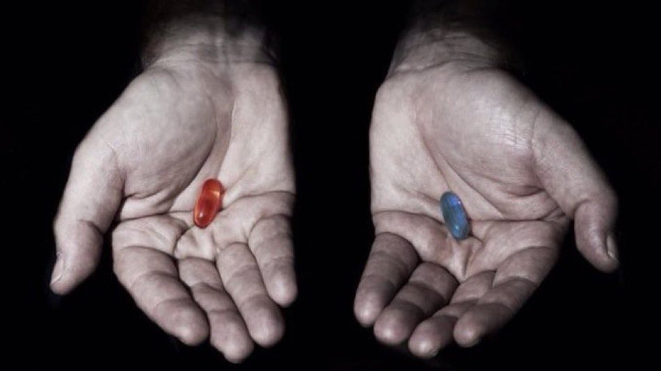 midiminuit__'s tweet photo. Tu dois obligatoirement prendre une pilule, tu prends laquelle ? 

🔴 DAMSO &amp; HAMZA arrêtent leur carrière

🔵 SCH &amp; NAPS arrêtent leur carrière https://t.co/cMK7S2l7FA