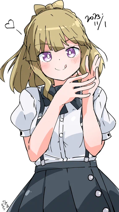 桃歌ちゃん星2の衣装が結構好きなんですけどゲーム中だと同じアイドル衣装である星3の方が基本だからかあんまり日が当たらない印象が強い( 'ω') #アリスギア #アリスギアお絵かき #下落合桃歌生誕祭