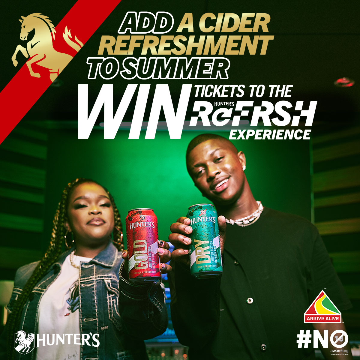 hunterscider's tweet photo. 🗣CAPTION CONTEST🚨❗️
Reply⤵️ with your best caption that sums up your feels for the refreshed Summer tracks and RT to WIN VIP tickets and a meet and greet with Boohle &amp; Ch'cco live at the Hunter's Refresh Experience! 😌💚

#HuntersRefreshes #HuntersSummer https://t.co/kJhlVMMVOY