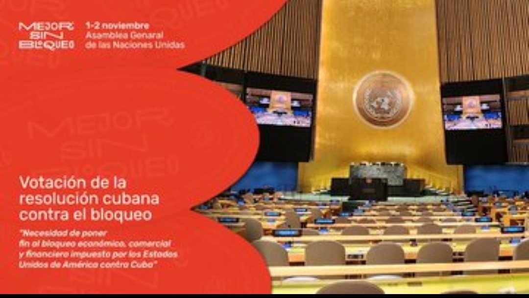 La política de hostigamiento contra #Cuba es cada vez más rechazada a nivel internacional, ciudadanos de distintos lugares del mundo demandan su levantamiento y expresan su solidaridad con la Isla👇 ‼️Votación de la Resolución en la ONU‼️ #MejorSinBloqueo #DefendiendoCuba🇨🇺💪❤️